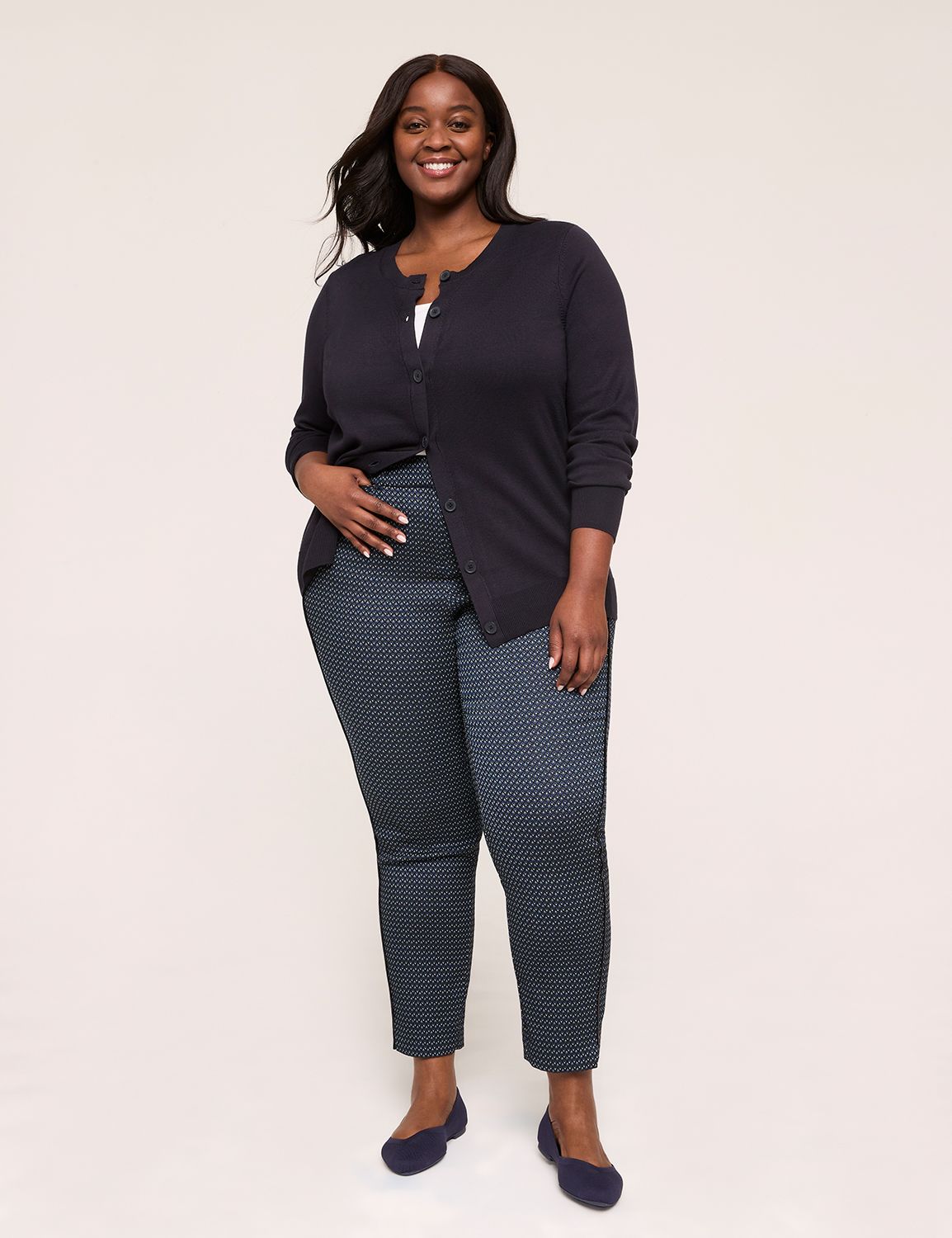 Classic Long Sleeve Crew Neck Butto Product Image 3