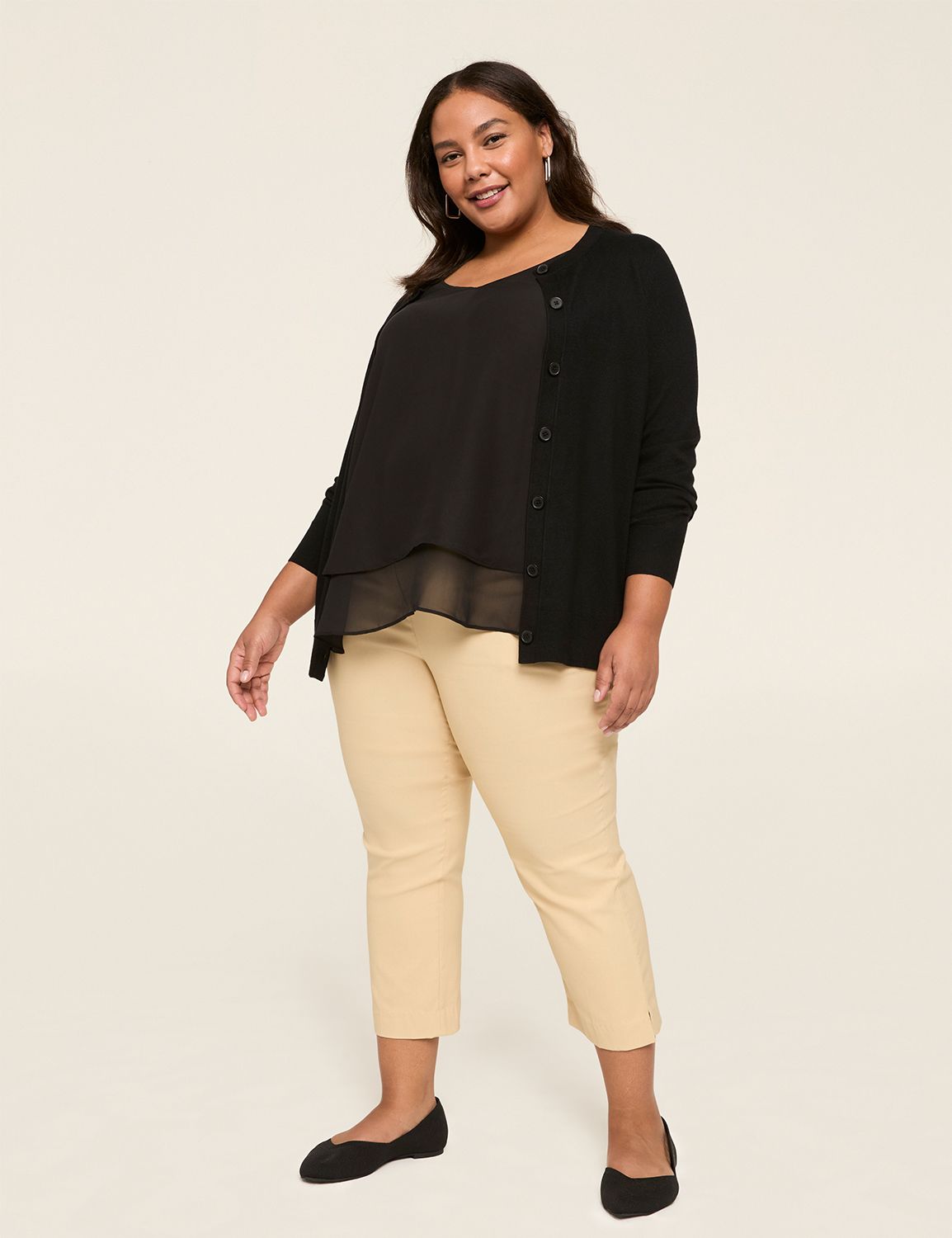 Classic Long Sleeve Crew Neck Butto Product Image 3