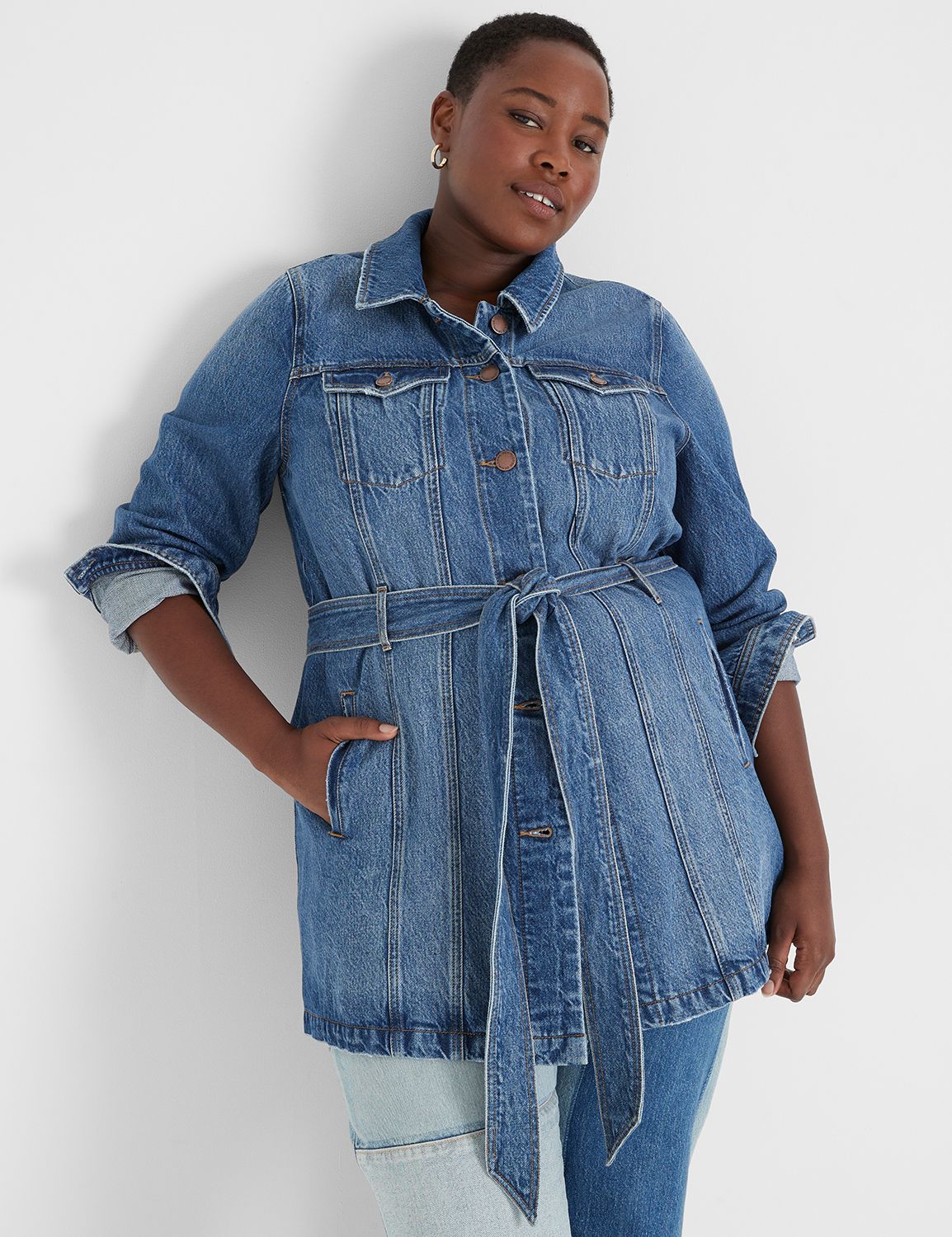 Lane bryant denim store shirt