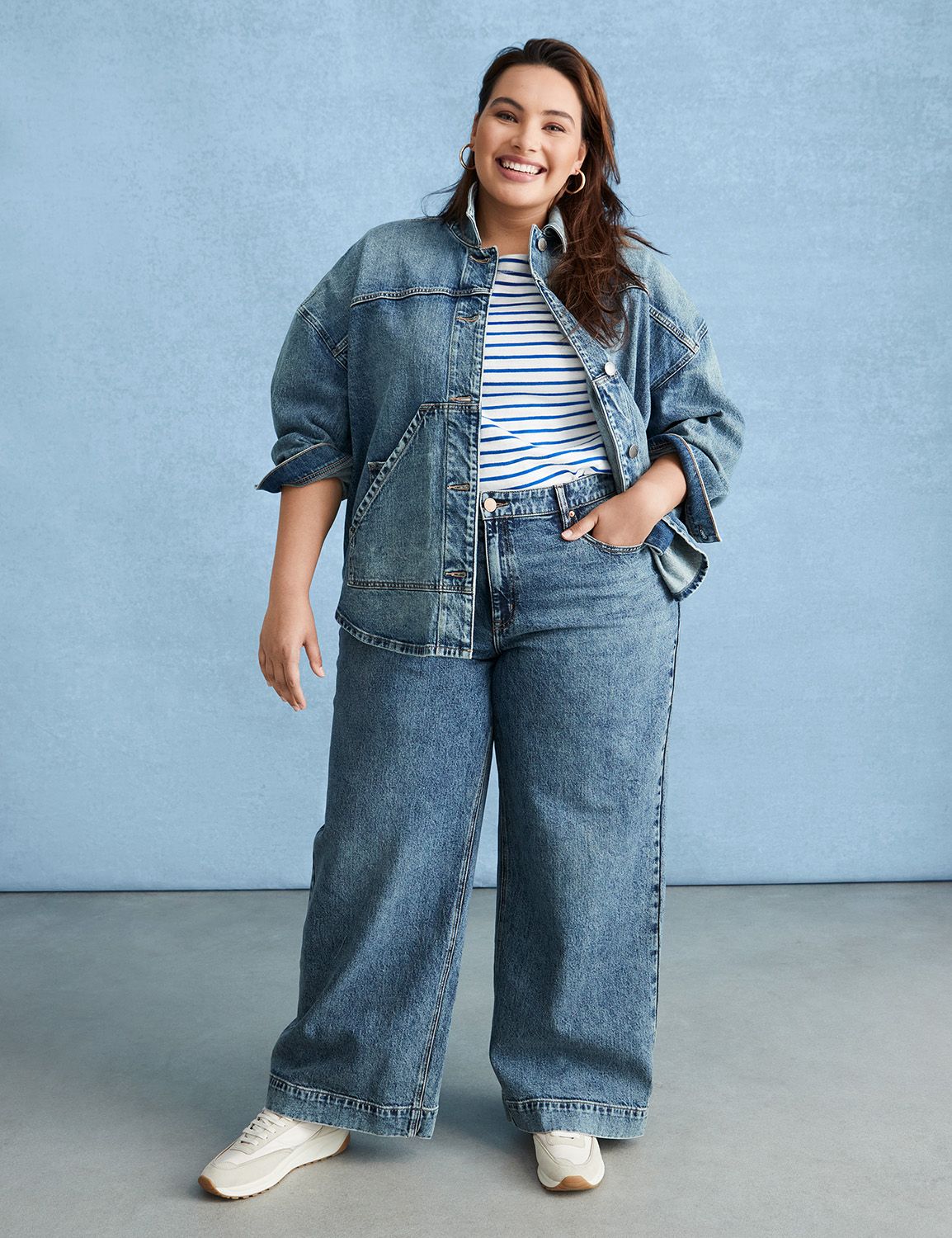 Wide legs outlet jeans plus size