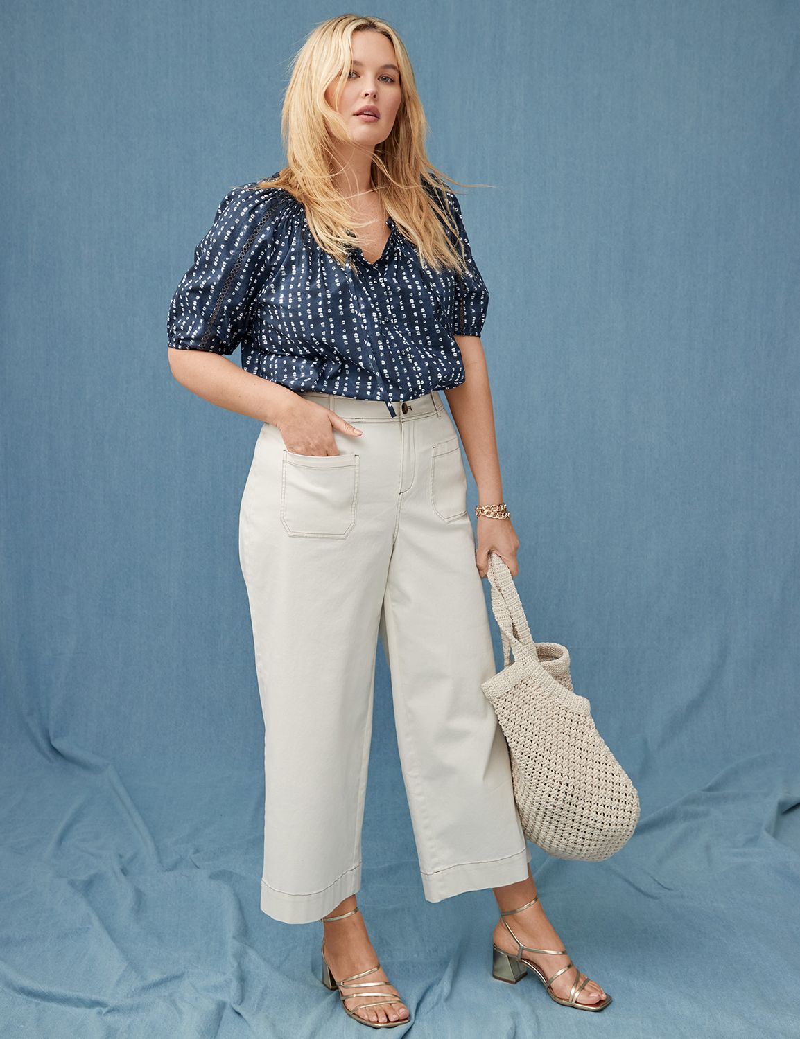 Plus size wide 2025 leg ankle pants