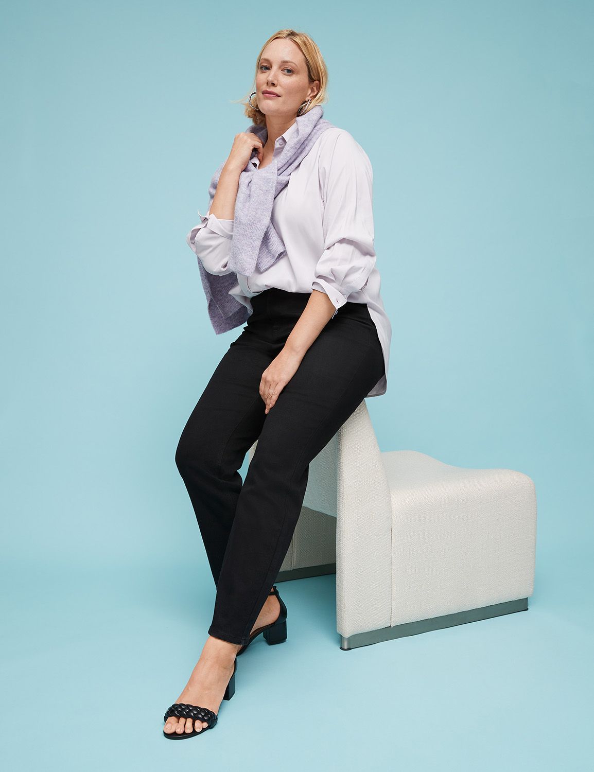 Lana Berry Mid Straight Pant Black