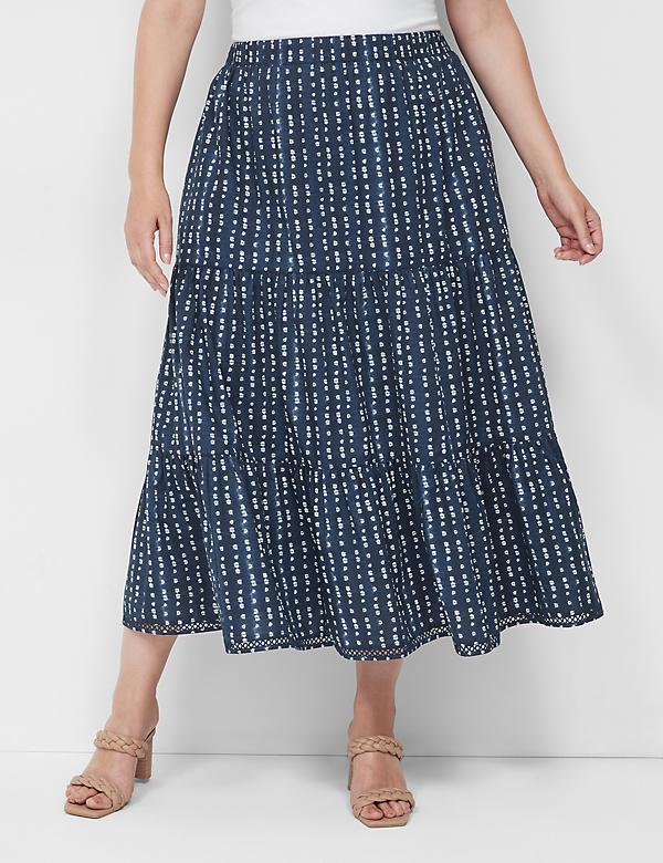 Printed Tiered Maxi Skirt