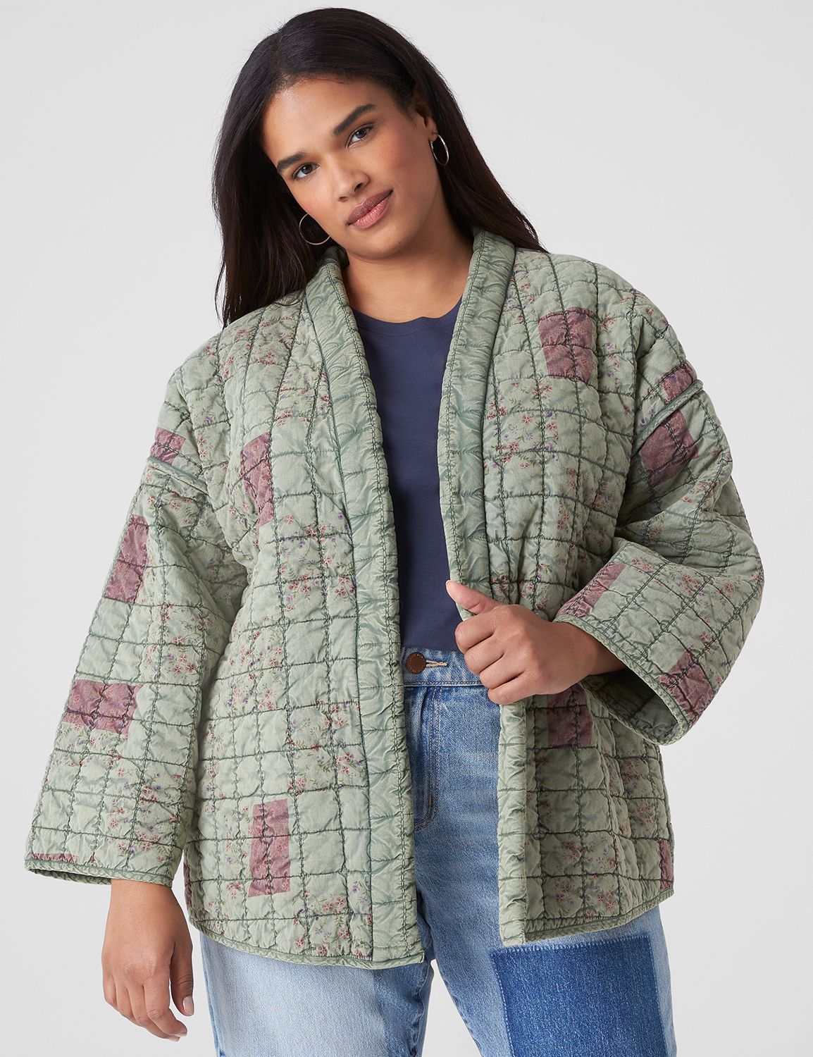 Quilted Kimono Jacket | LaneBryant