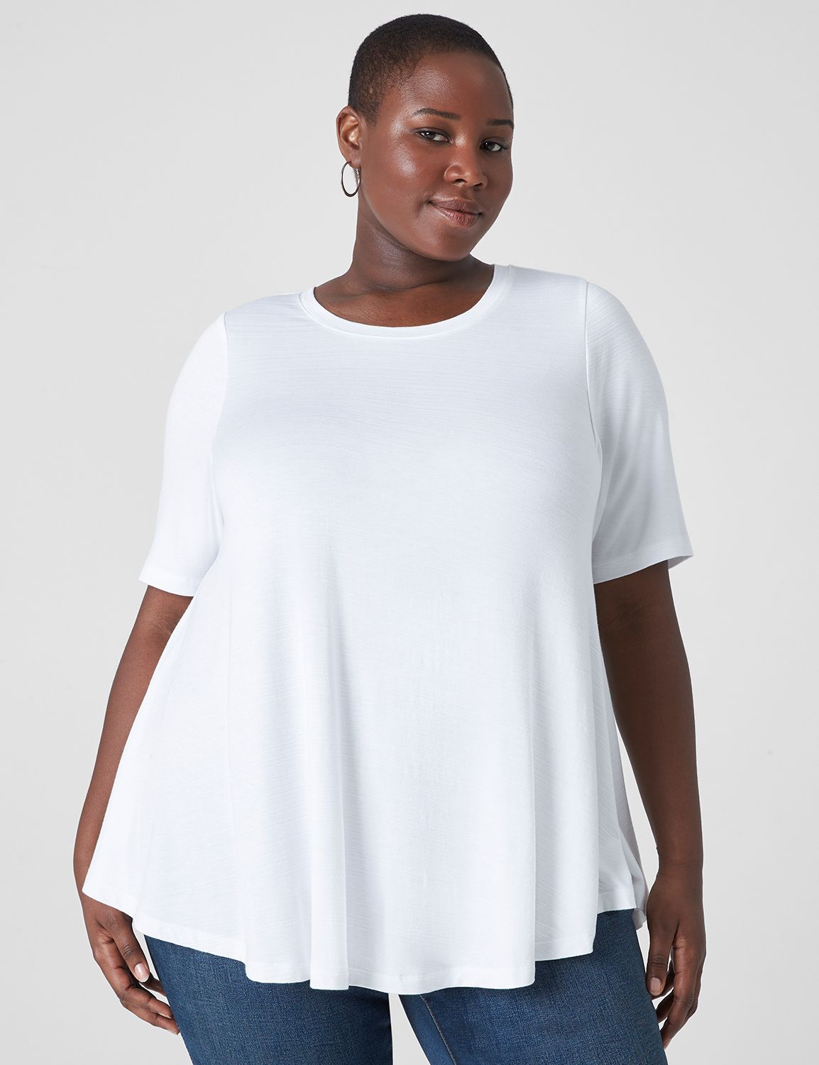 Perfect Sleeve Crew Neck Swing Tee Product Image 1