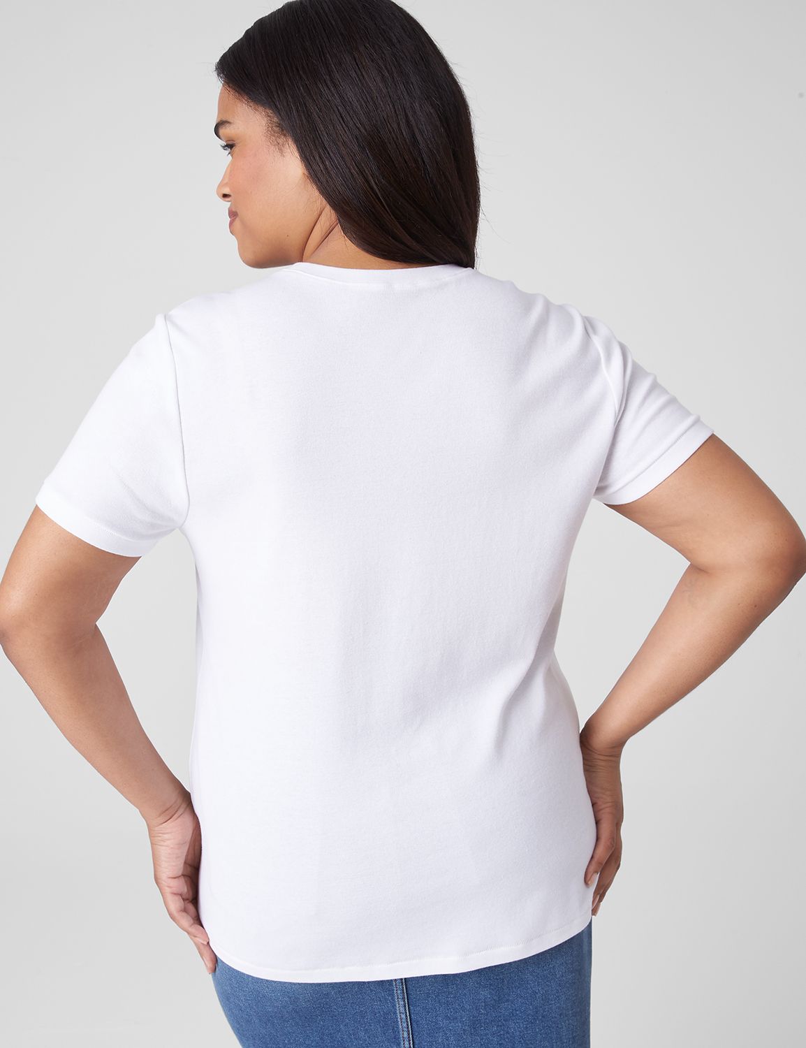 Classic Short Sleeve Crew Neck Ribb Product Image 2