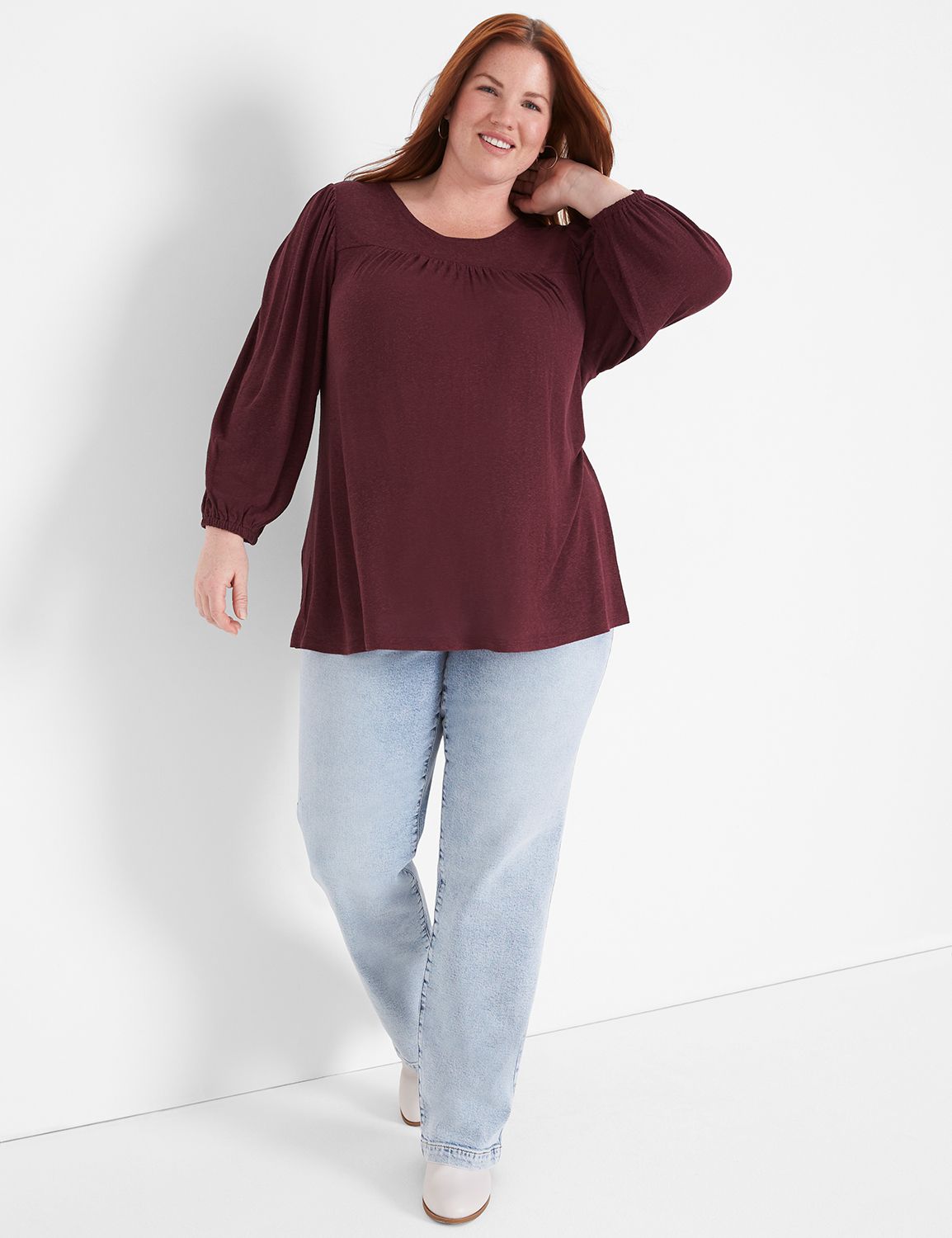 Lane purchases Bryant linen blend swing top, 18/20