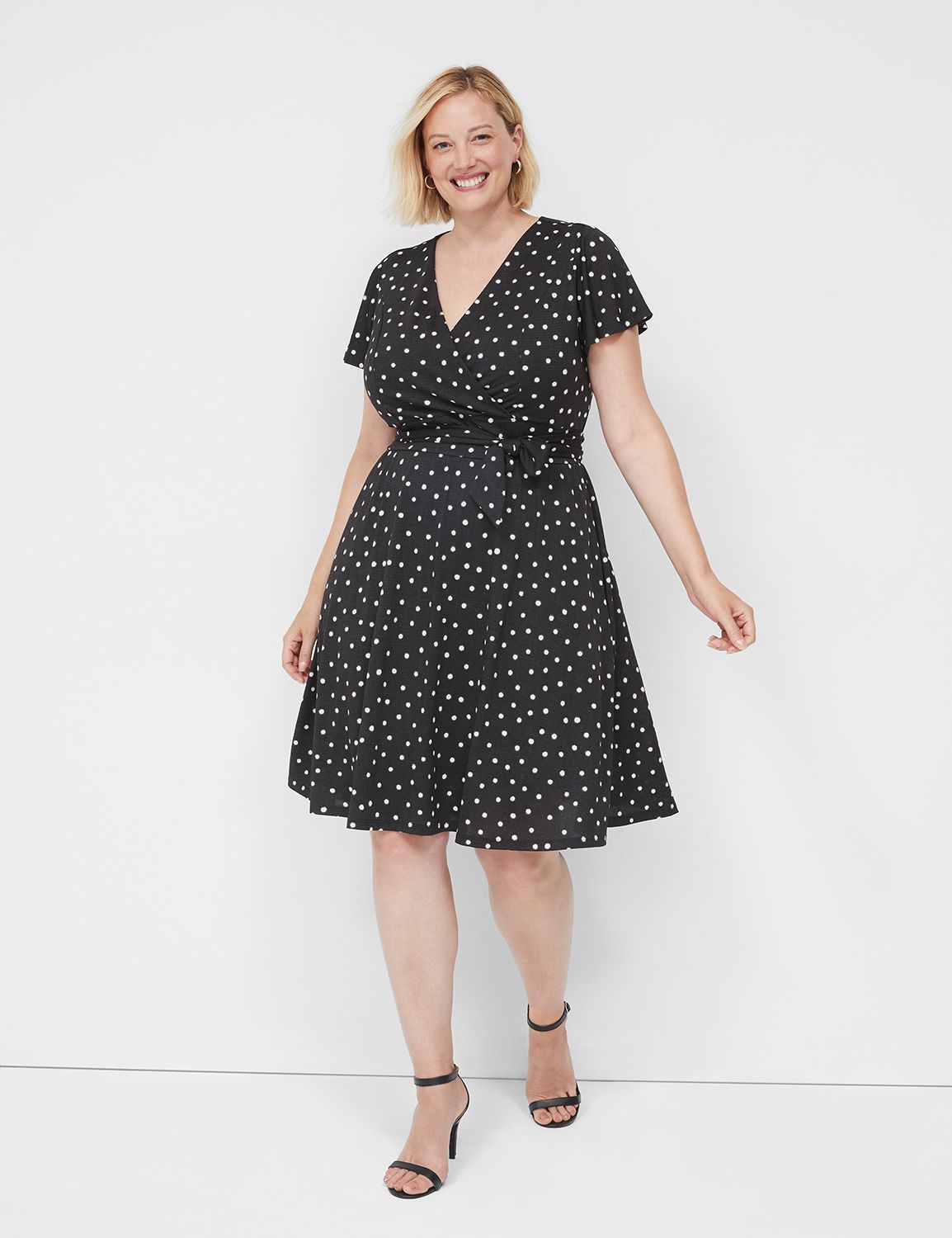 Short Flutter Sleeve Surplice Lena | LaneBryant