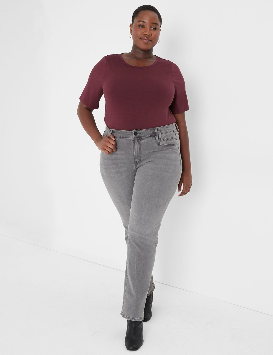 Classic Modest Sleeve Boat Neck Sid Product Image 3