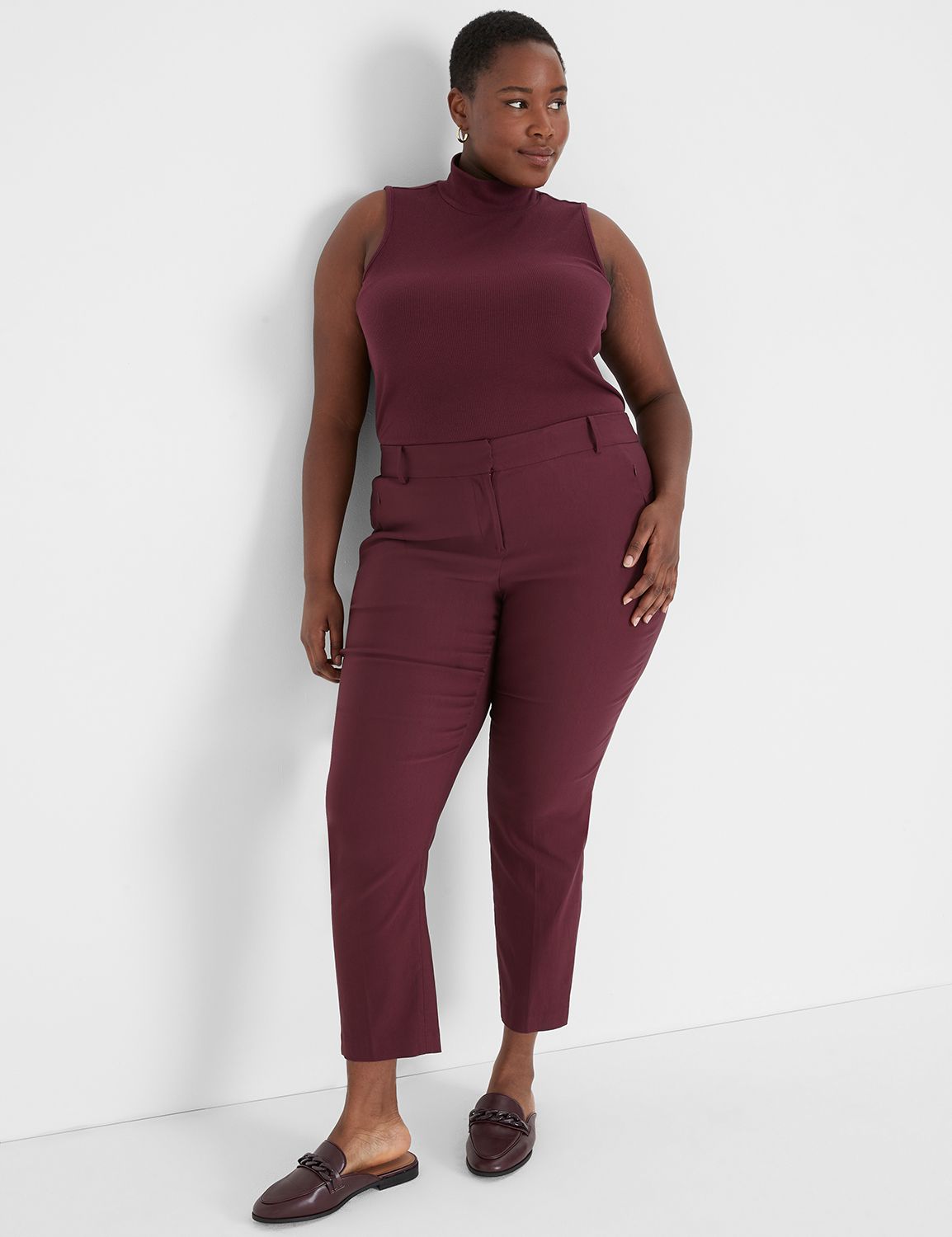 Classic Sleeveless Rib Mock Neck 11 Product Image 3