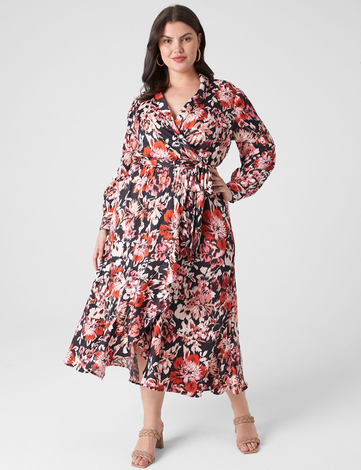 Long Blouson Sleeve Shawl Collar Wr | LaneBryant