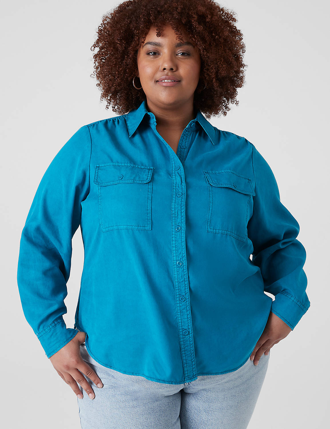 Classic Long Sleeve Collared Button Product Image 1
