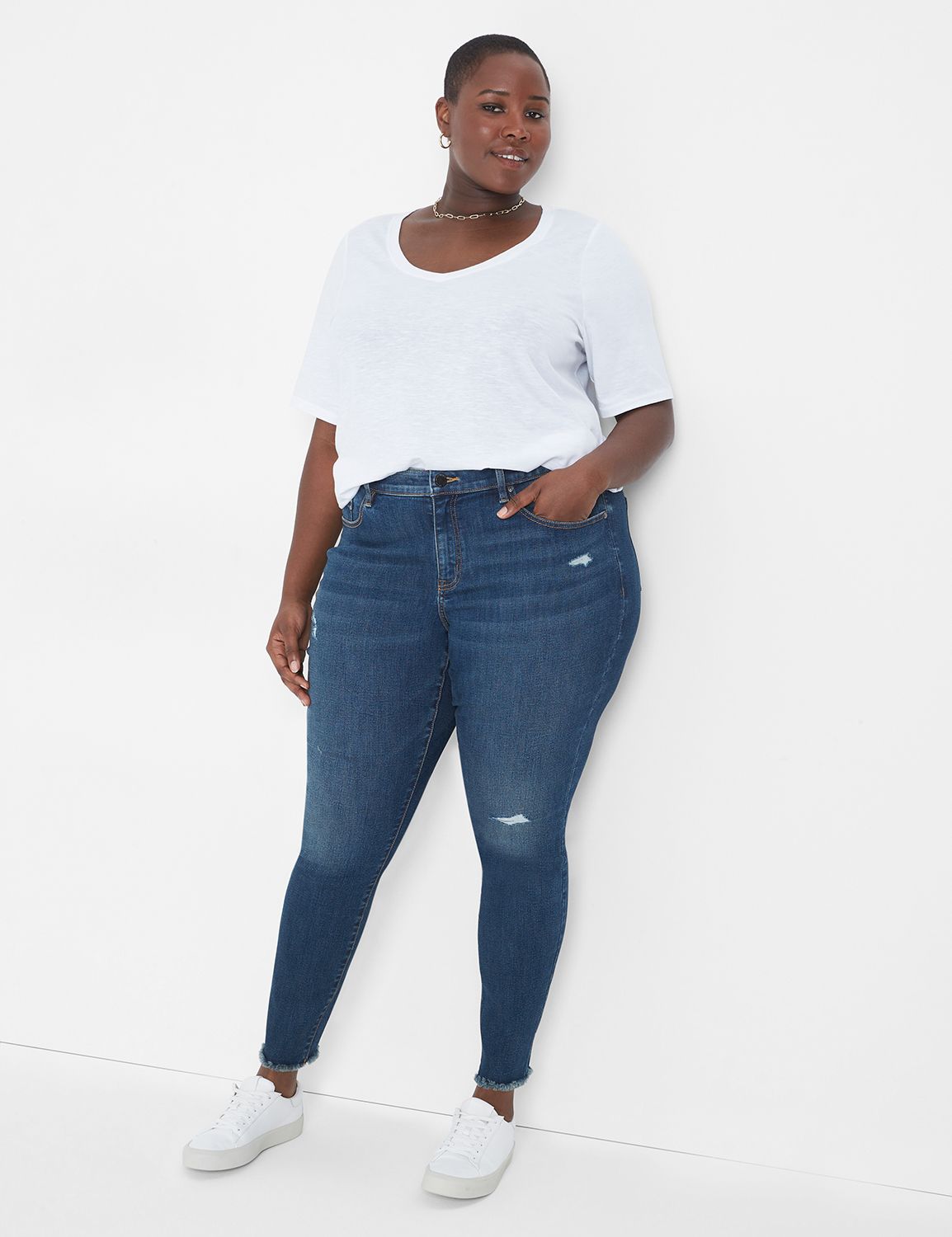 Classic Perfect Sleeve Vneck Tee 11 Product Image 3