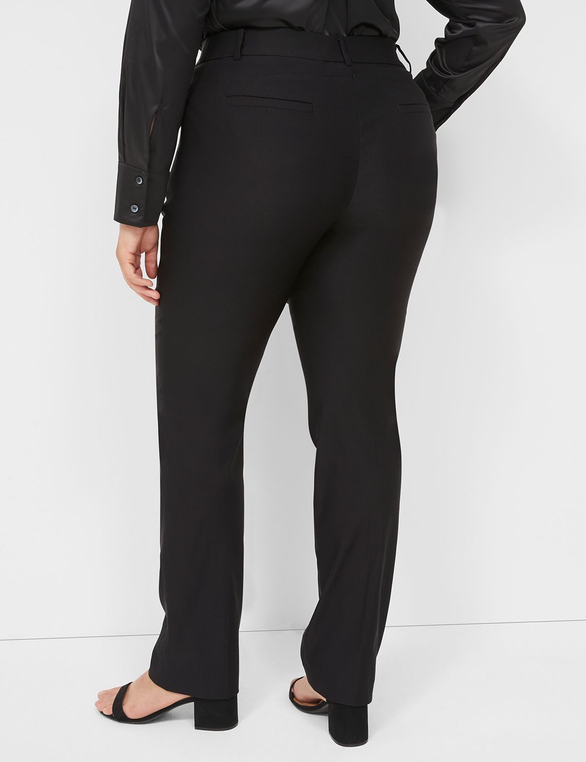 Curvy Melange All-Season Stretch Straight Leg Pants  Pantalones de vestir,  Pantalon de vestir dama, Pantalones