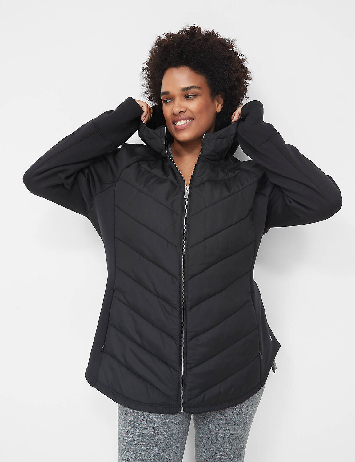LIVI Quilted Hooded Performance Jac | LaneBryant