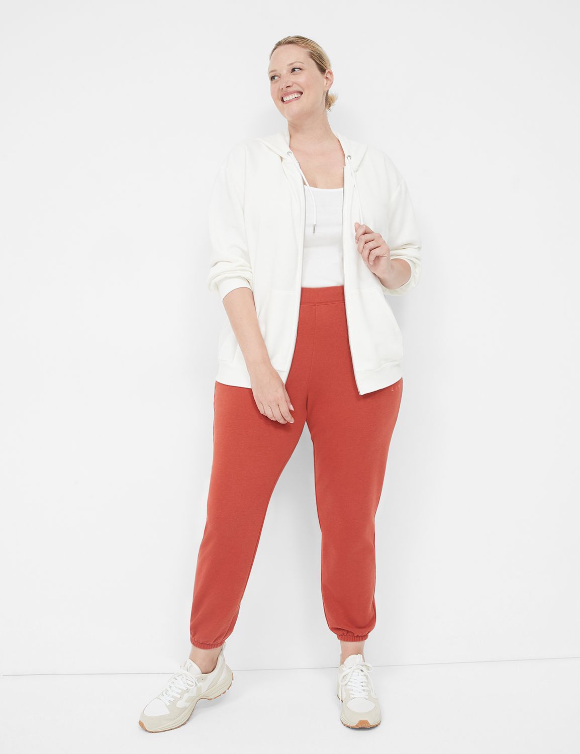 Long Sleeve Color Trimmed French Terry Top