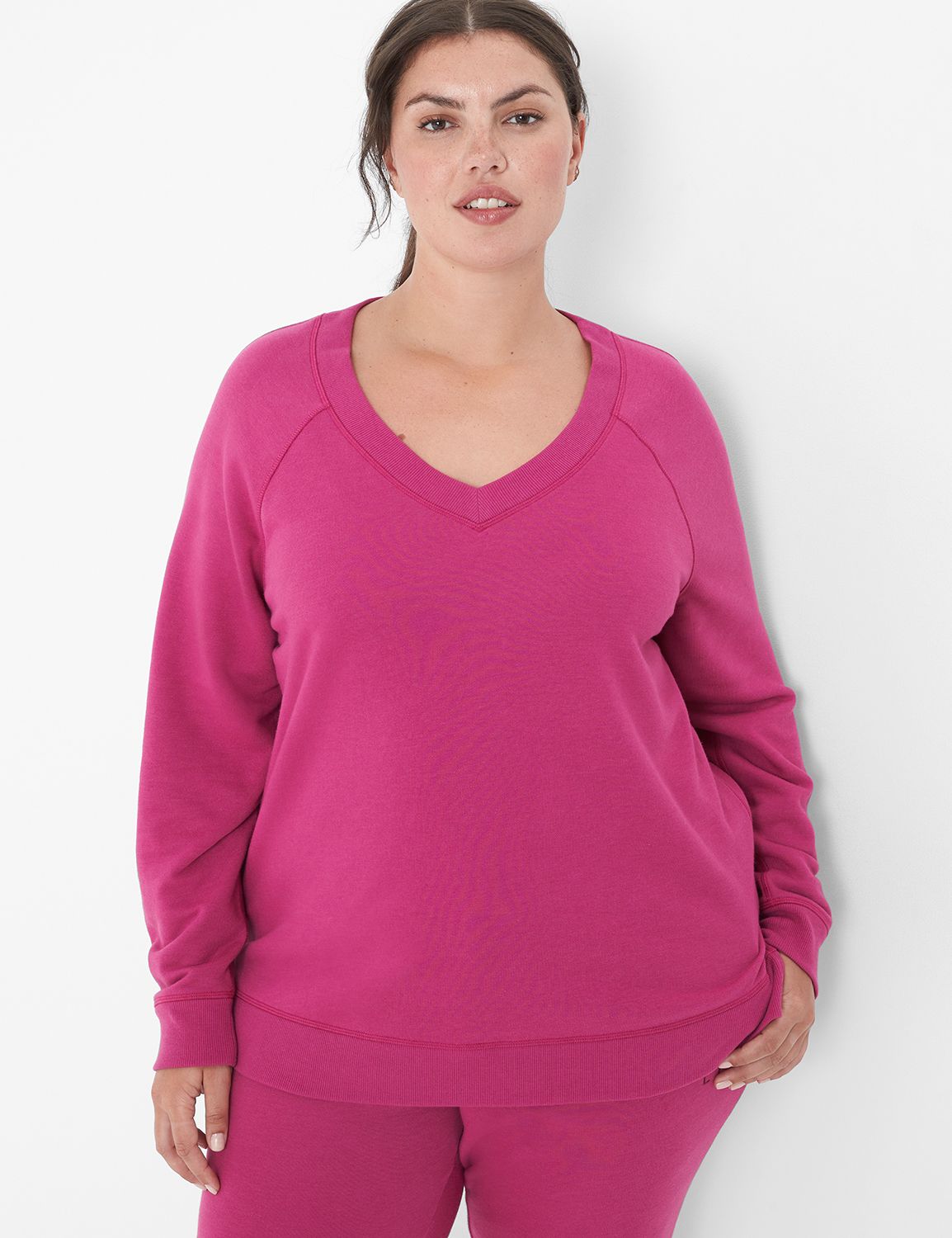 LIVI French Terry V-Neck Sweatshirt