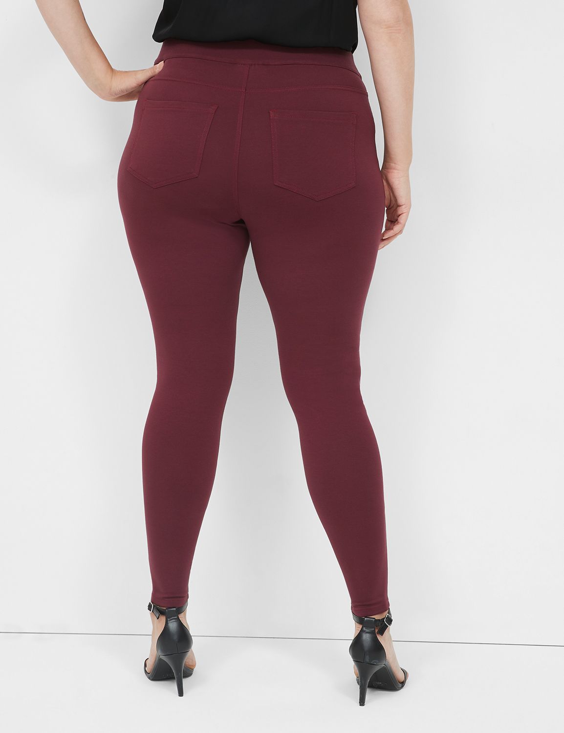 Ponte Sequin-Trim Leggings