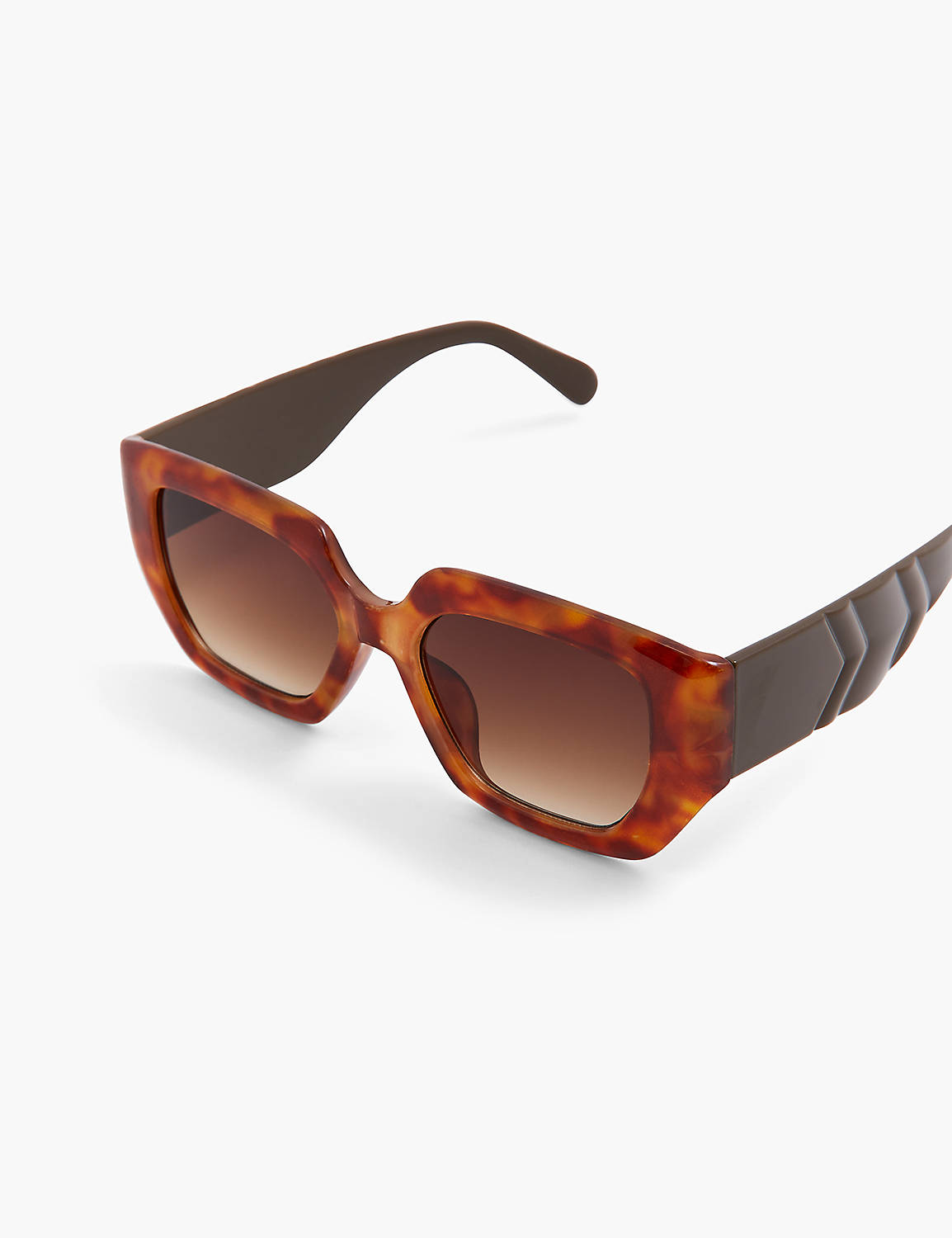 Blonde Tort with Brown Square Sungl Product Image 1