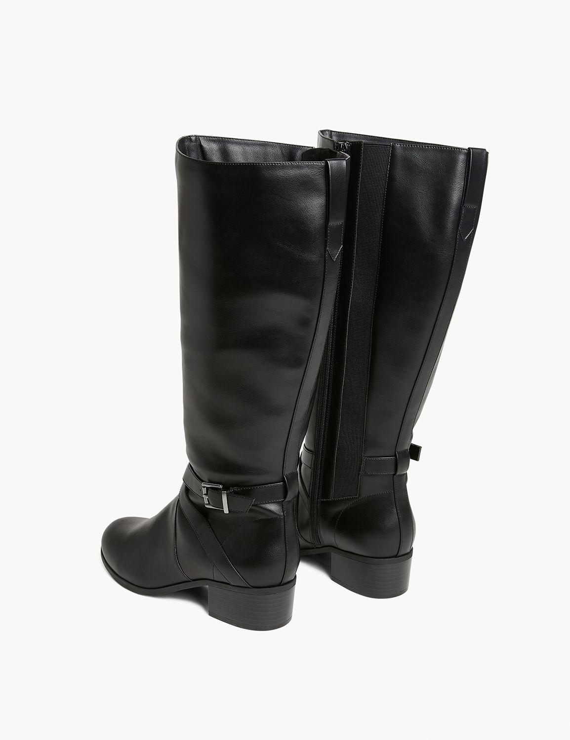 Faux leather 2025 riding boots