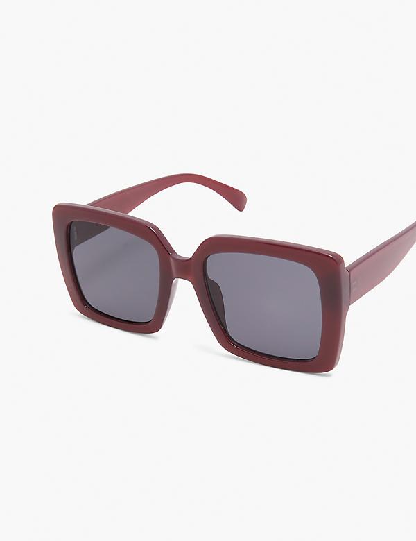 Maroon Square Sunglasses