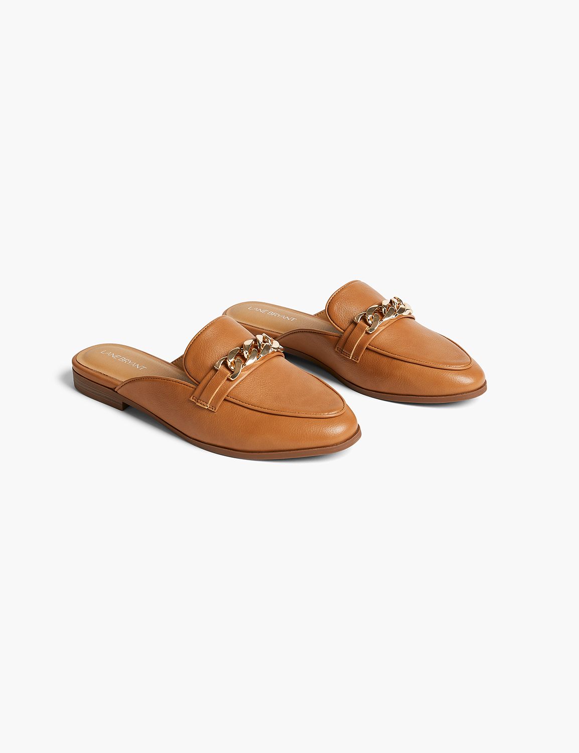 Dream Cloud Faux-Leather Goldtone Chain Slip-On Mule | LaneBryant