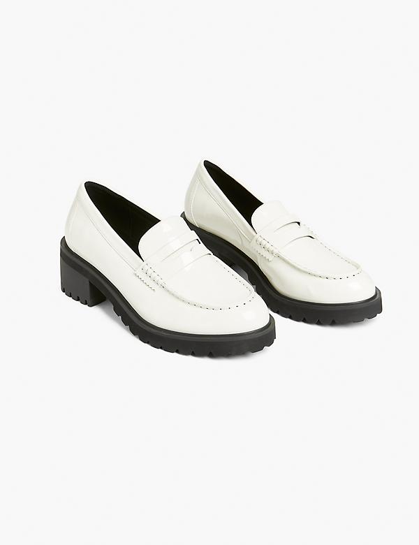 Dream Cloud Patent Faux-Leather Lug Sole Loafer