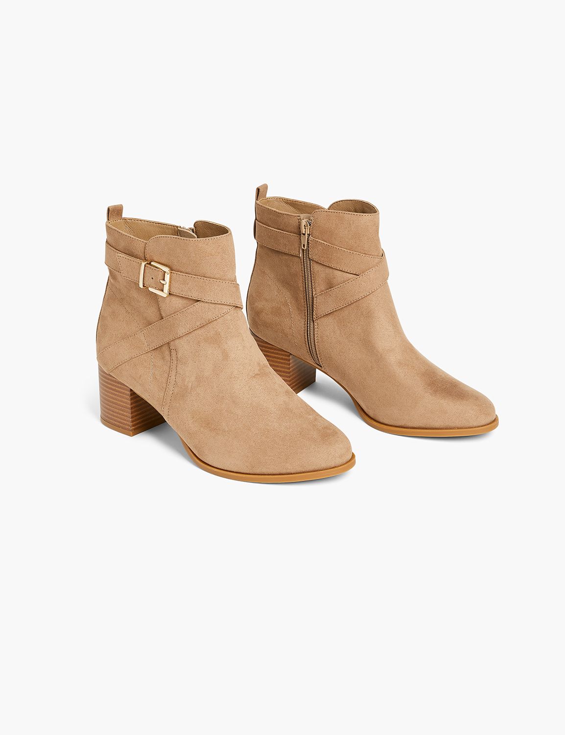 Criss cross clearance ankle heel booties