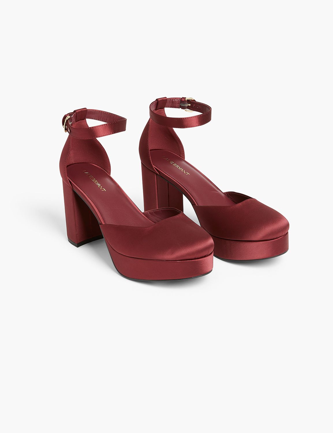 Dream Cloud Satin Closed Toe Platform Block Heel