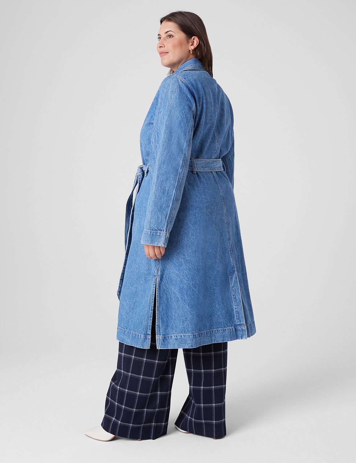 DENIM TRENCH COAT- TUESDAY WASH 113 | LaneBryant