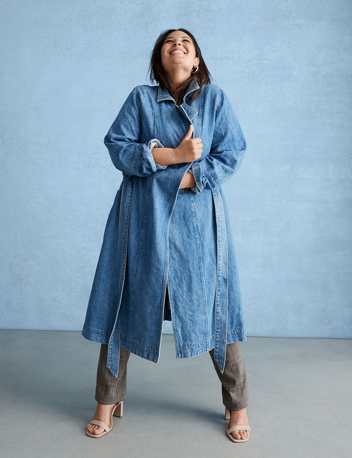 DENIM TRENCH COAT TUESDAY WASH 113