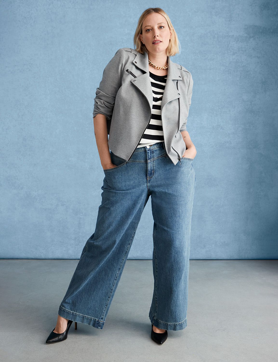 Seven7 Wide Leg Jean With Seam Detail, LaneBryant