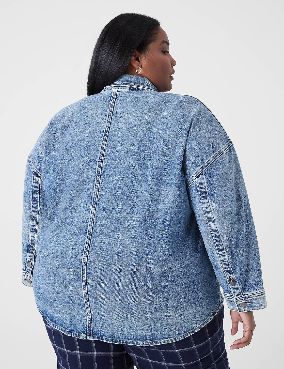 OVERSIZED UTILITY DENIM SHACKET - | LaneBryant OVERSIZED UTILITY DENIM SHACKET - | LaneBryant
