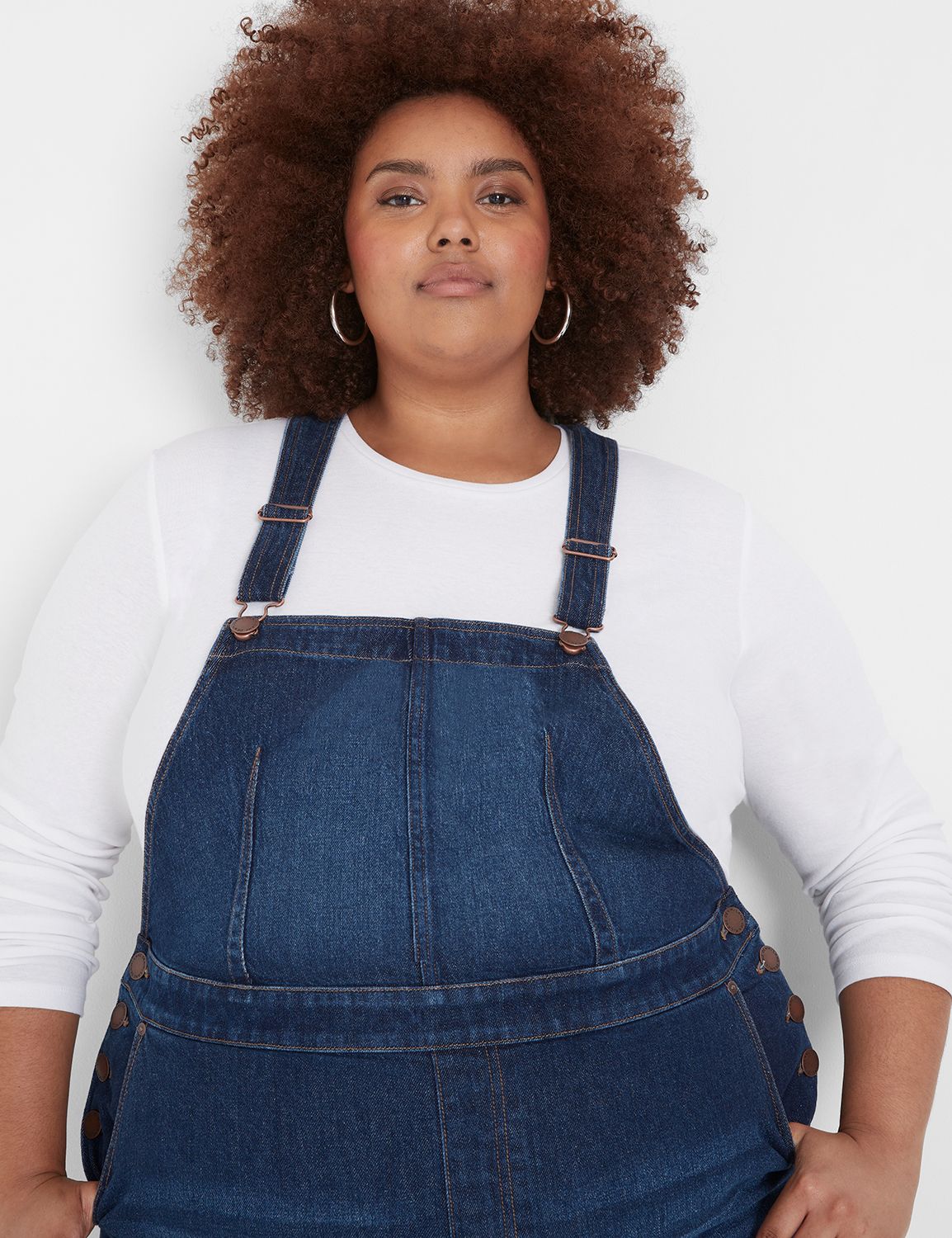 Overall jeans plus size clearance