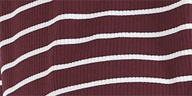 Long-Sleeve V-Neck Stripe Rib Duster