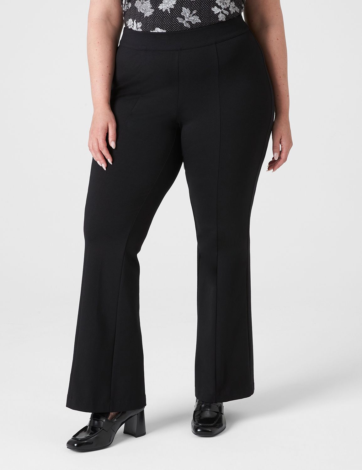 Pull-On Ponte High-Rise Flare Pant
