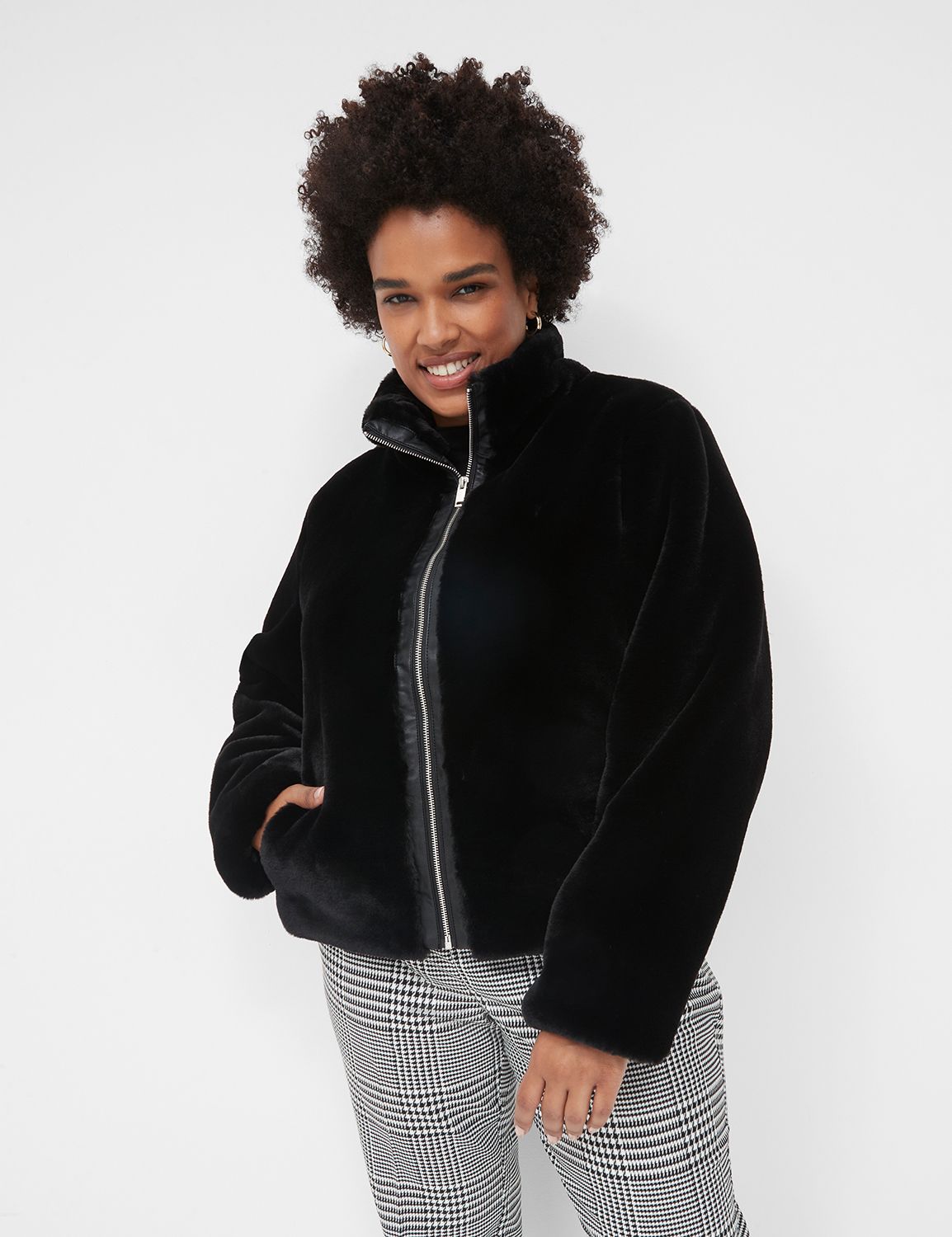 Lane bryant hotsell faux fur coats