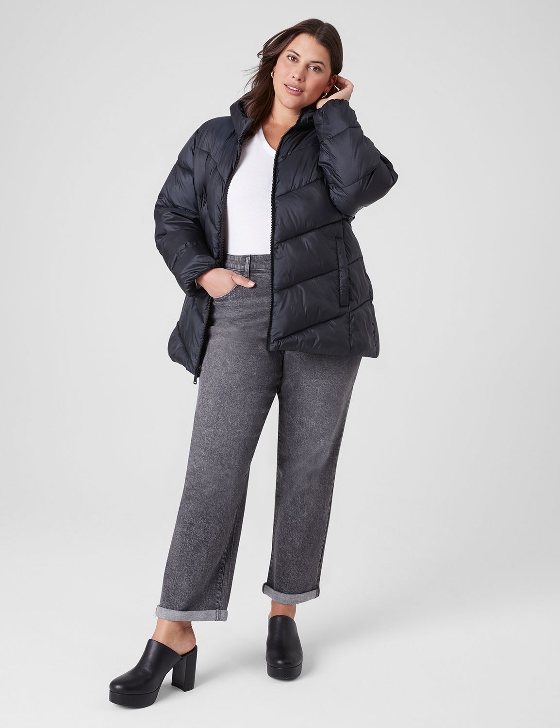 Puffer Coat With Hood LaneBryant