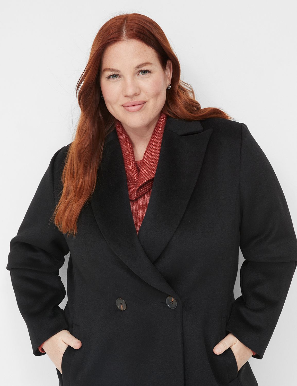 Jessica London Women's Plus Size Full Length Wool Blend Coat - 16, Black :  Target