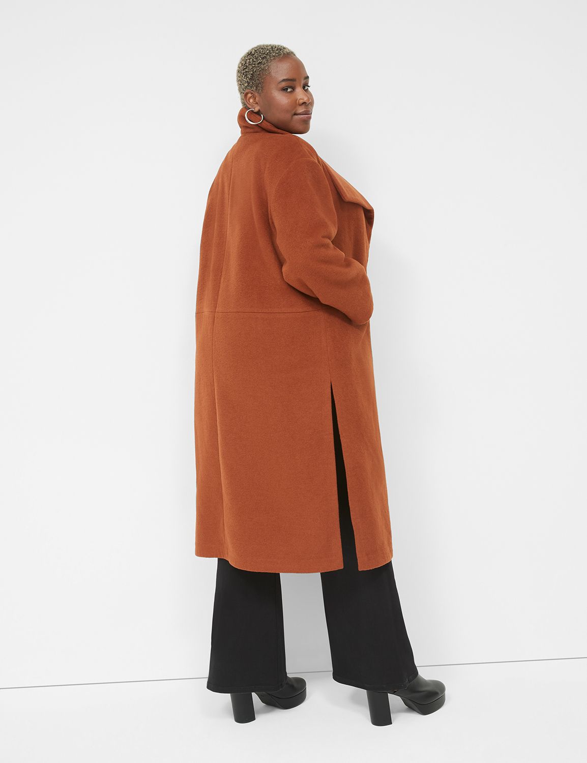 Wide lapel hot sale wool coat