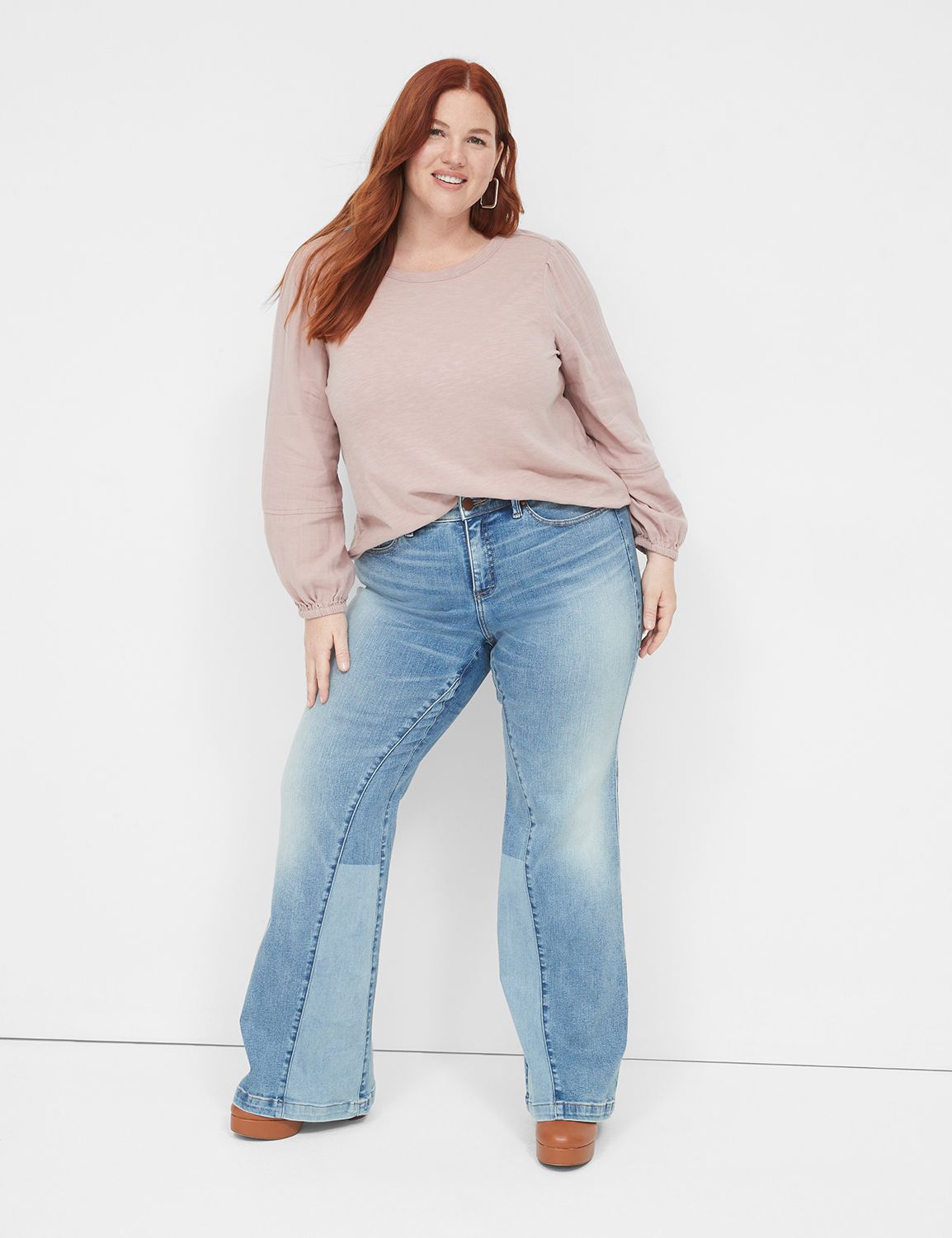 Lane bryant bell bottom on sale jeans