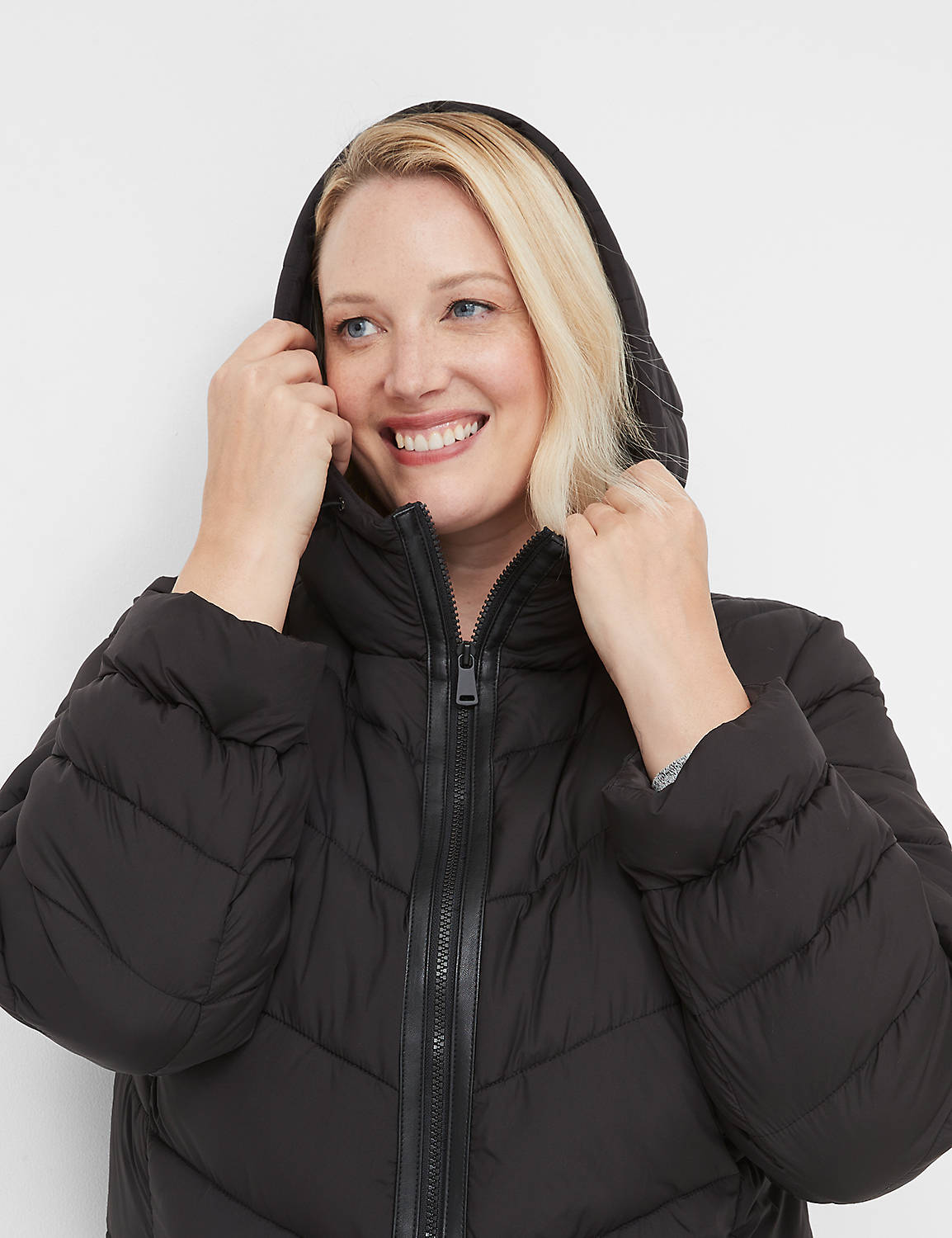Front Zip Maxi Puffer 1136981 Product Image 3