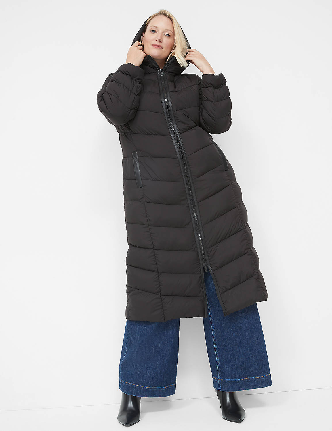 Front Zip Maxi Puffer 1136981 Product Image 4