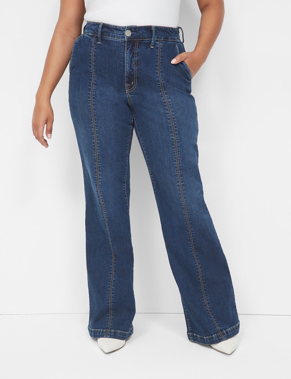 Seven7 Wide Leg Jean With Seam Detail