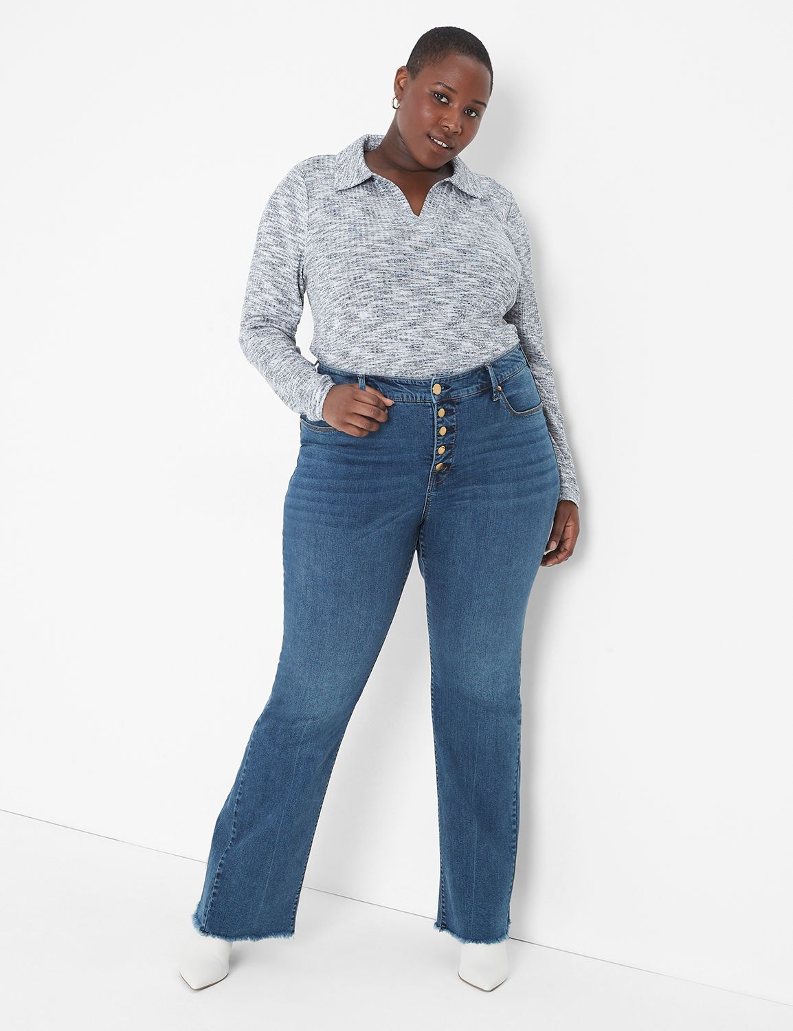 RAW HEM FLARE JEANS TALL PLUS — Jernigan's