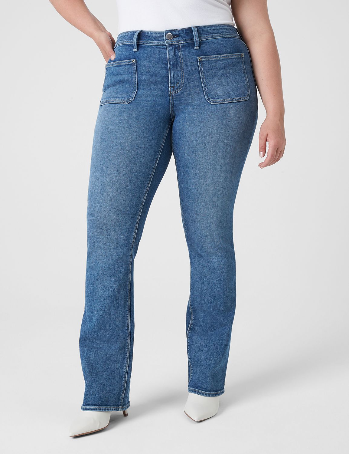 Seven7 Boot Jean With Patch Pockets | LaneBryant