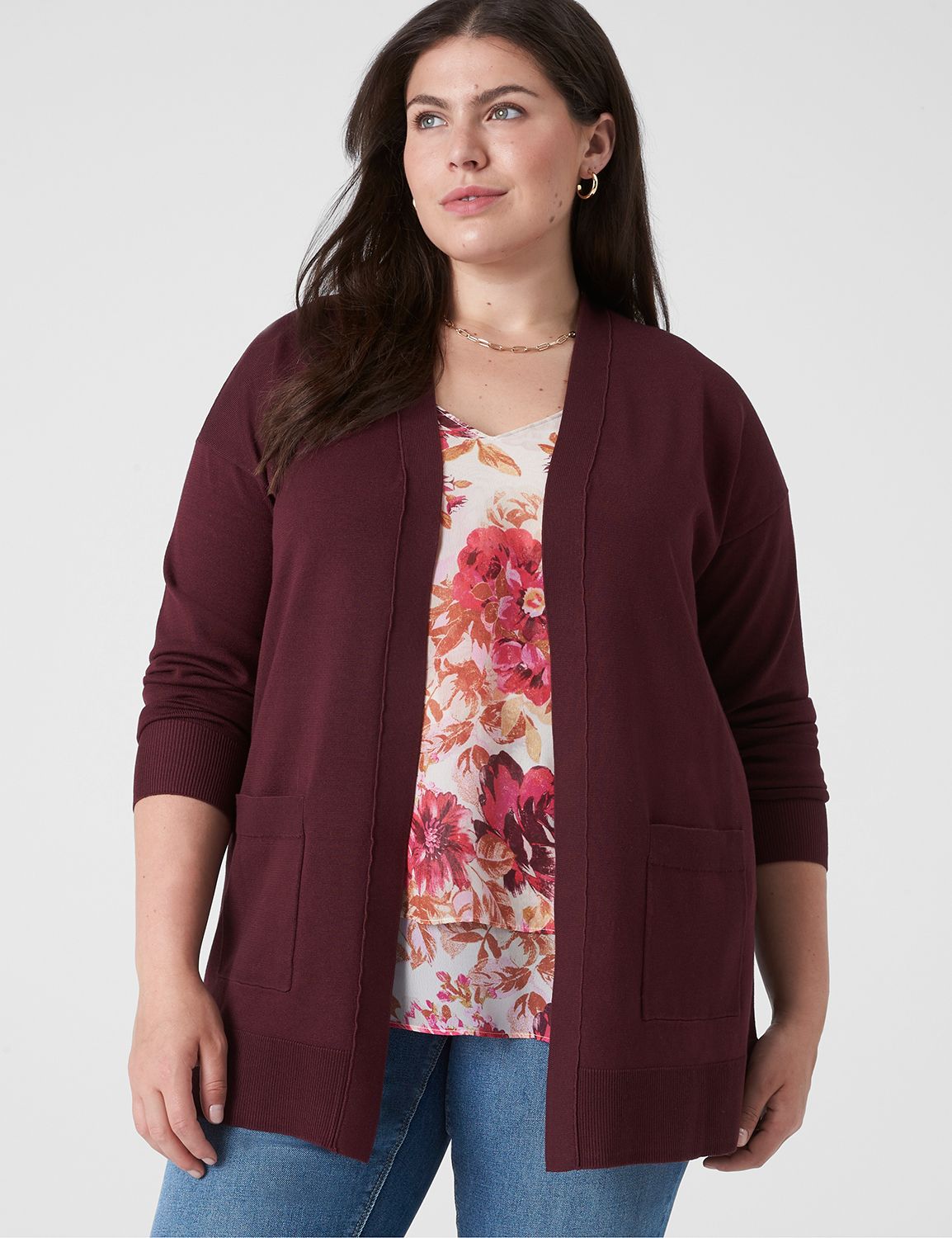 Classic Long Sleeve Open Front Swin Product Image 1