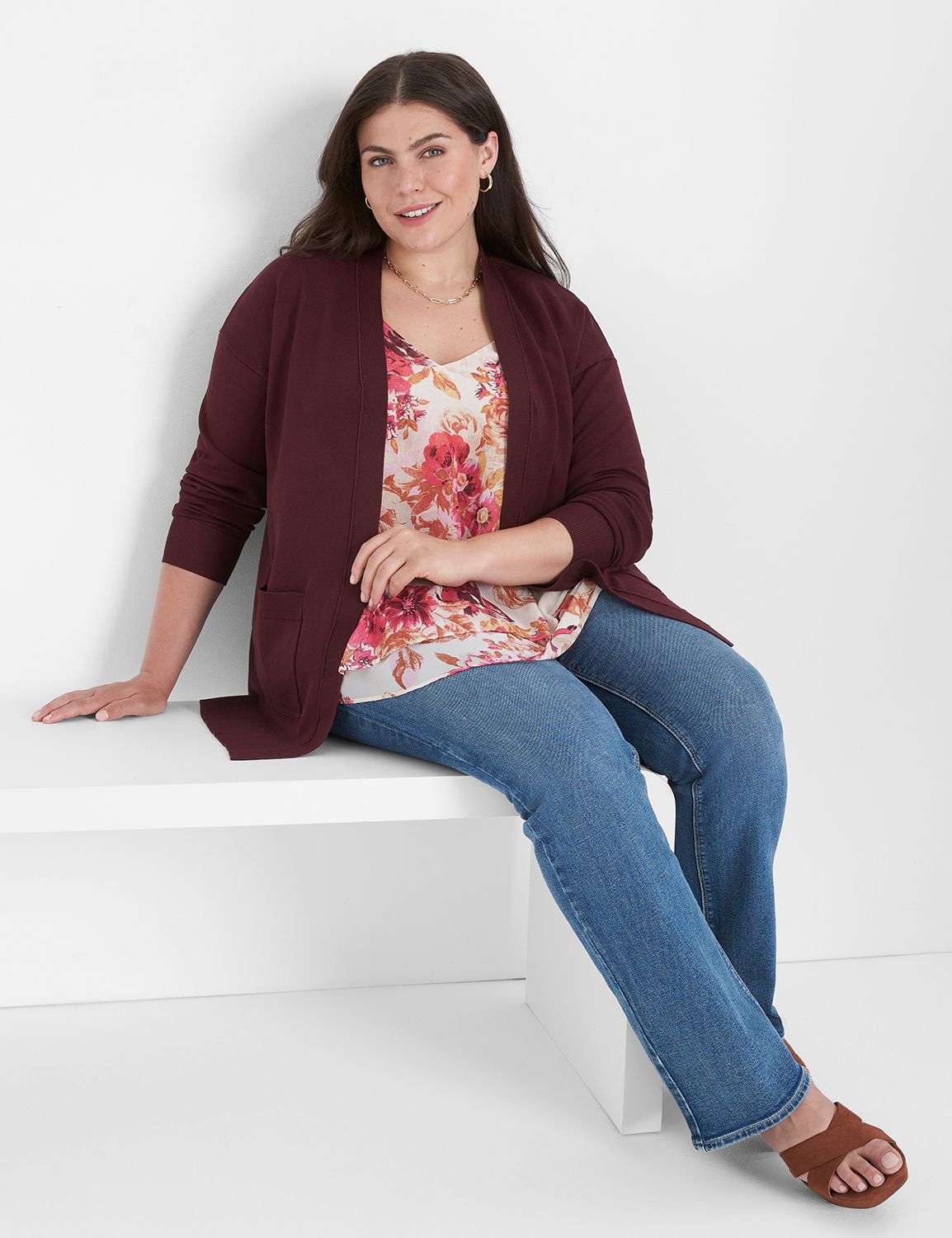 Classic Long Sleeve Open Front Swin Product Image 3