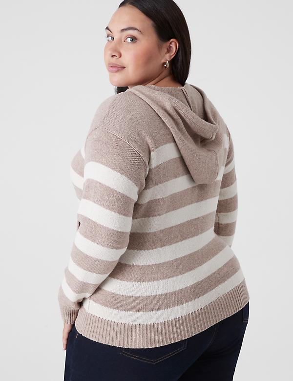 Long-Sleeve Striped Hooded Sweater