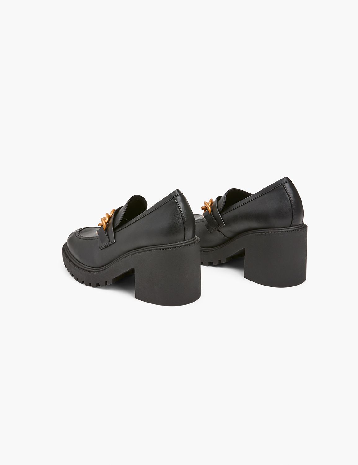 LOAFER LUG SOLE PLATFORM HEEL W/CHA Product Image 2